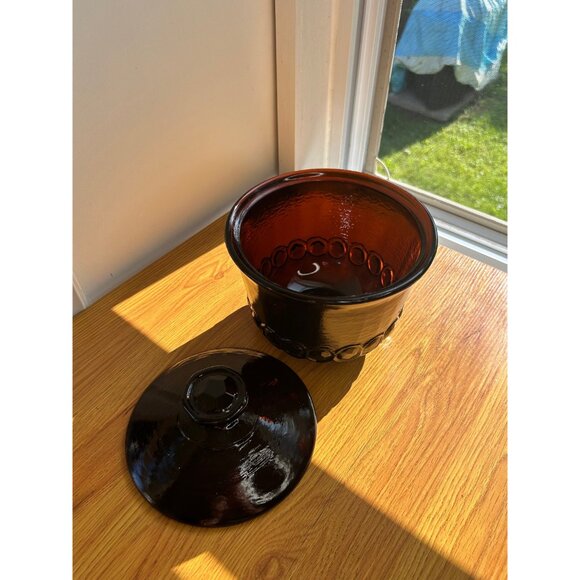 Tiffin Franciscan Madeira brown ice bucket vintage heavy glass - Picture 2 of 10